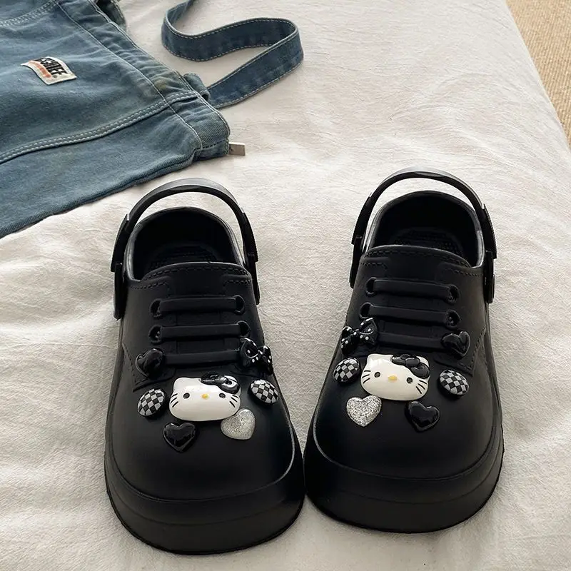 Women Black EVA Heart Button Sandals Summer — feature 26