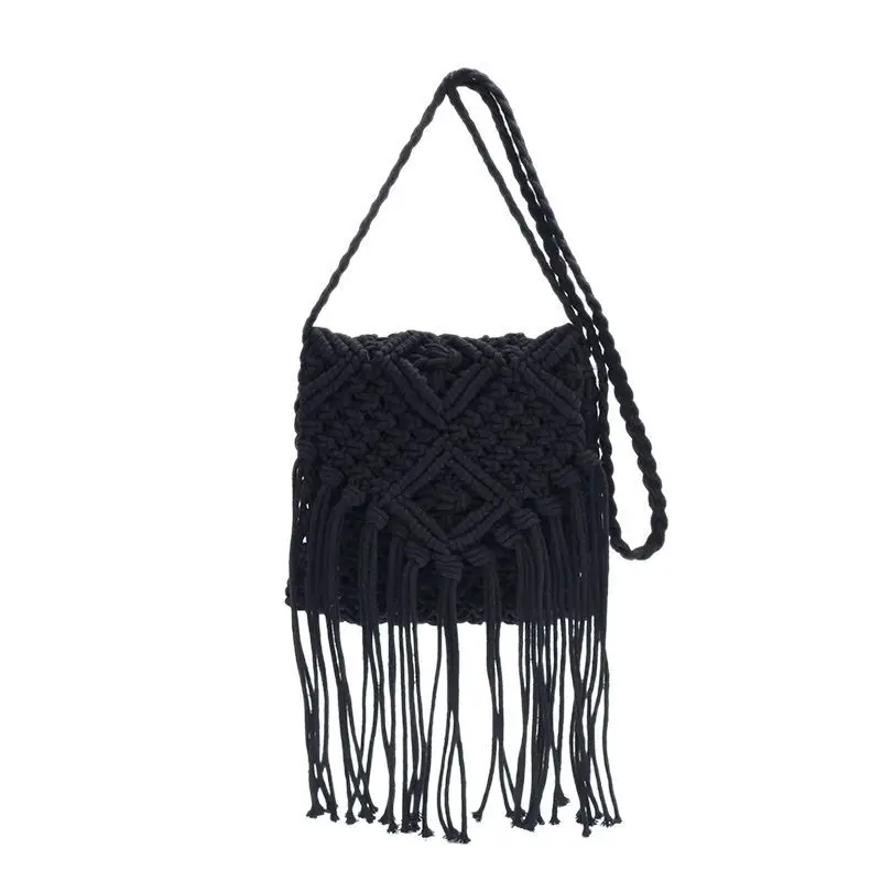 Pink Handmade Tassel Bag for Women - Image 10