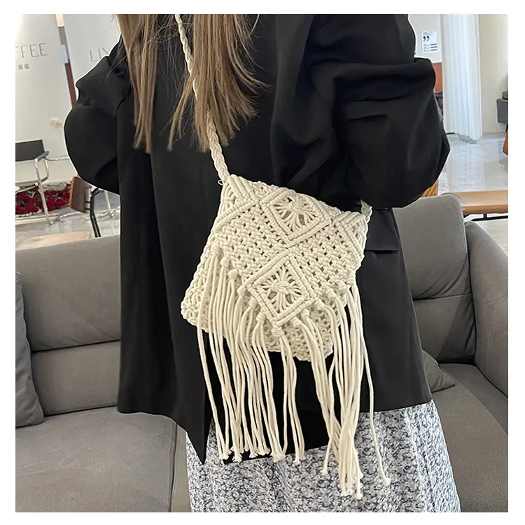 Pink Handmade Tassel Bag for Women — feature 15