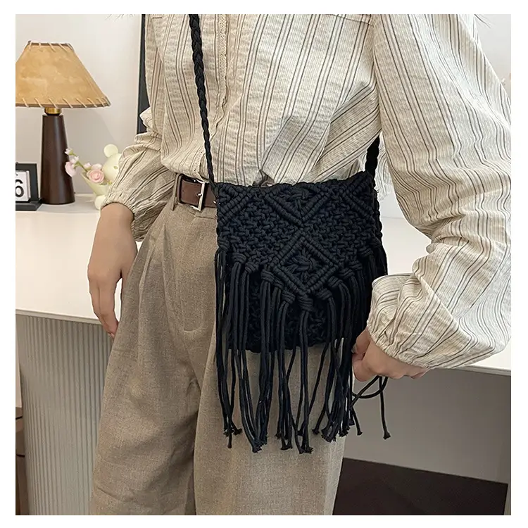 Pink Handmade Tassel Bag for Women — feature 17