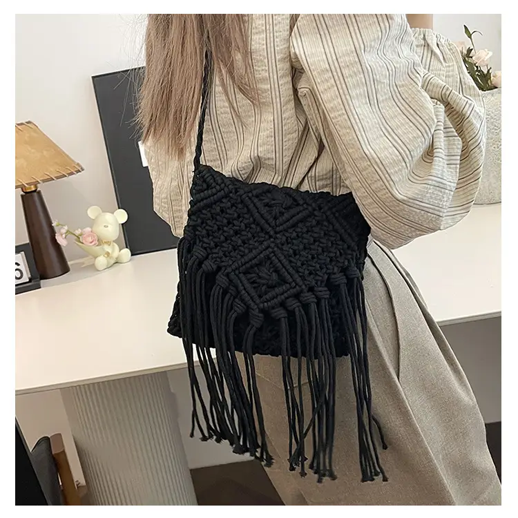 Pink Handmade Tassel Bag for Women — feature 18