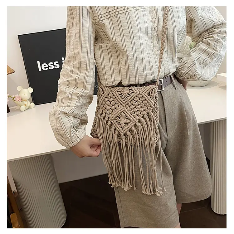 Pink Handmade Tassel Bag for Women — feature 20