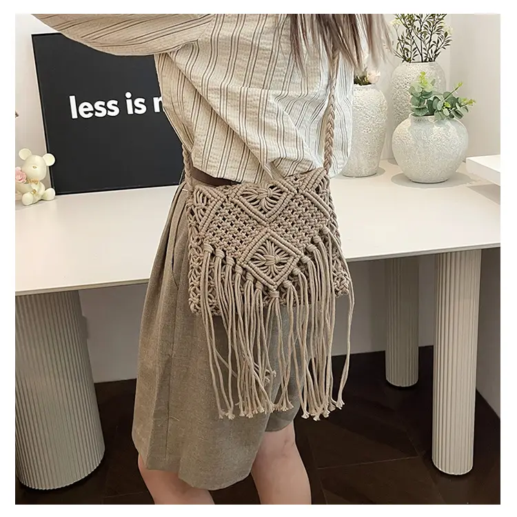 Pink Handmade Tassel Bag for Women — feature 21