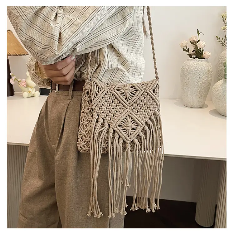 Pink Handmade Tassel Bag for Women — feature 22