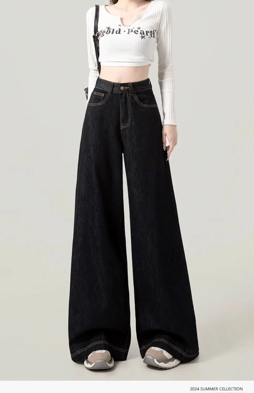 Dark Blue Wide Leg High Waist Jeans 2025 — feature 3