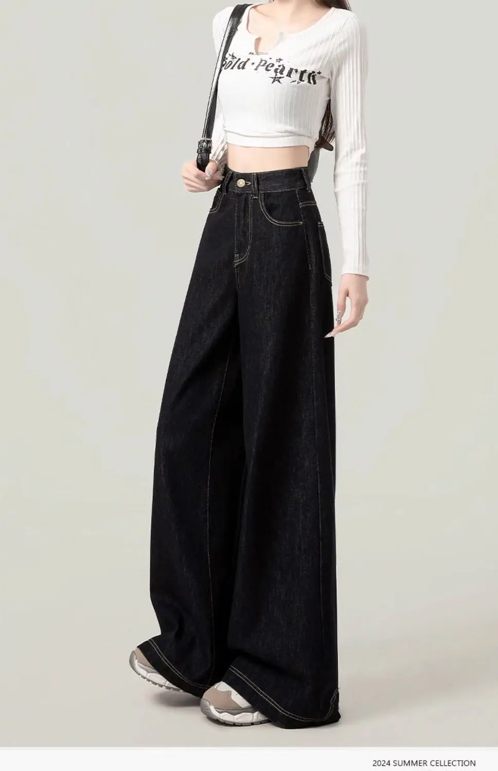 Dark Blue Wide Leg High Waist Jeans 2025 — feature 4
