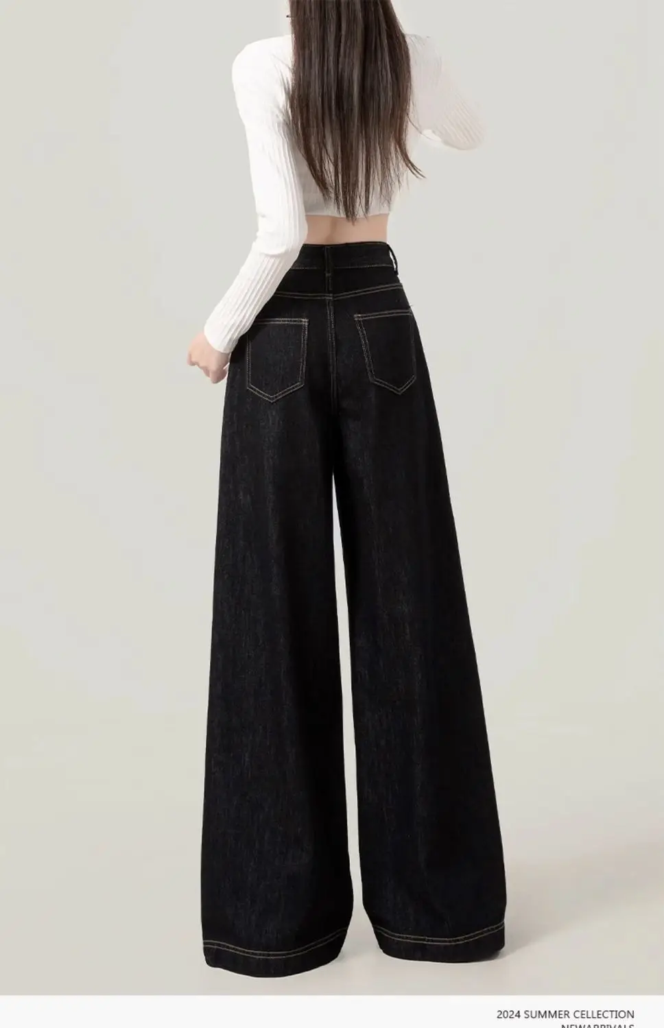 Dark Blue Wide Leg High Waist Jeans 2025 — feature 6
