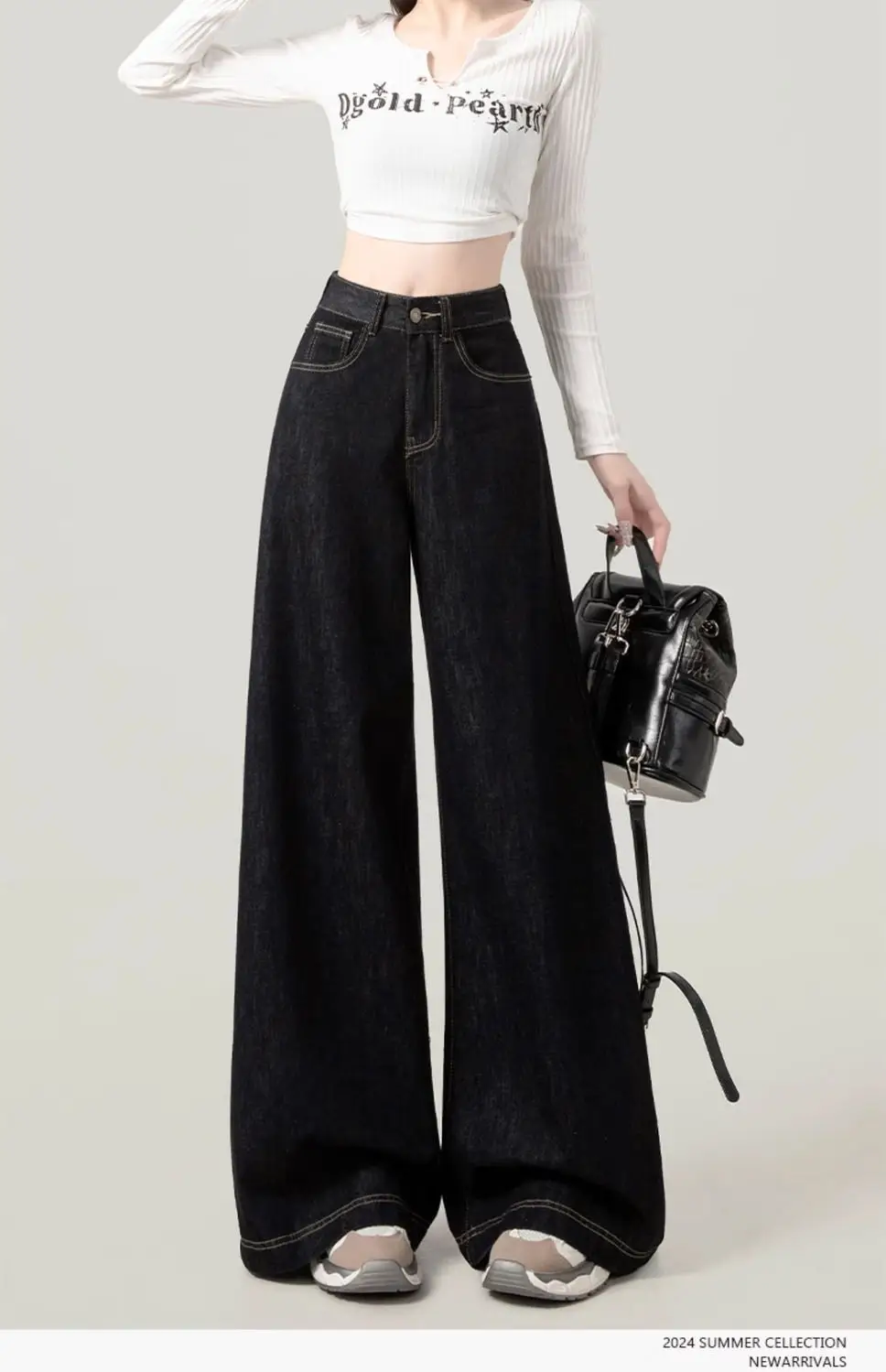 Dark Blue Wide Leg High Waist Jeans 2025 — feature 8