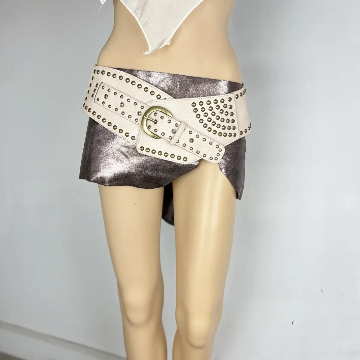 New Y2K Rivet Punk Wide Belt for Hot Girl Fashion — feature 10