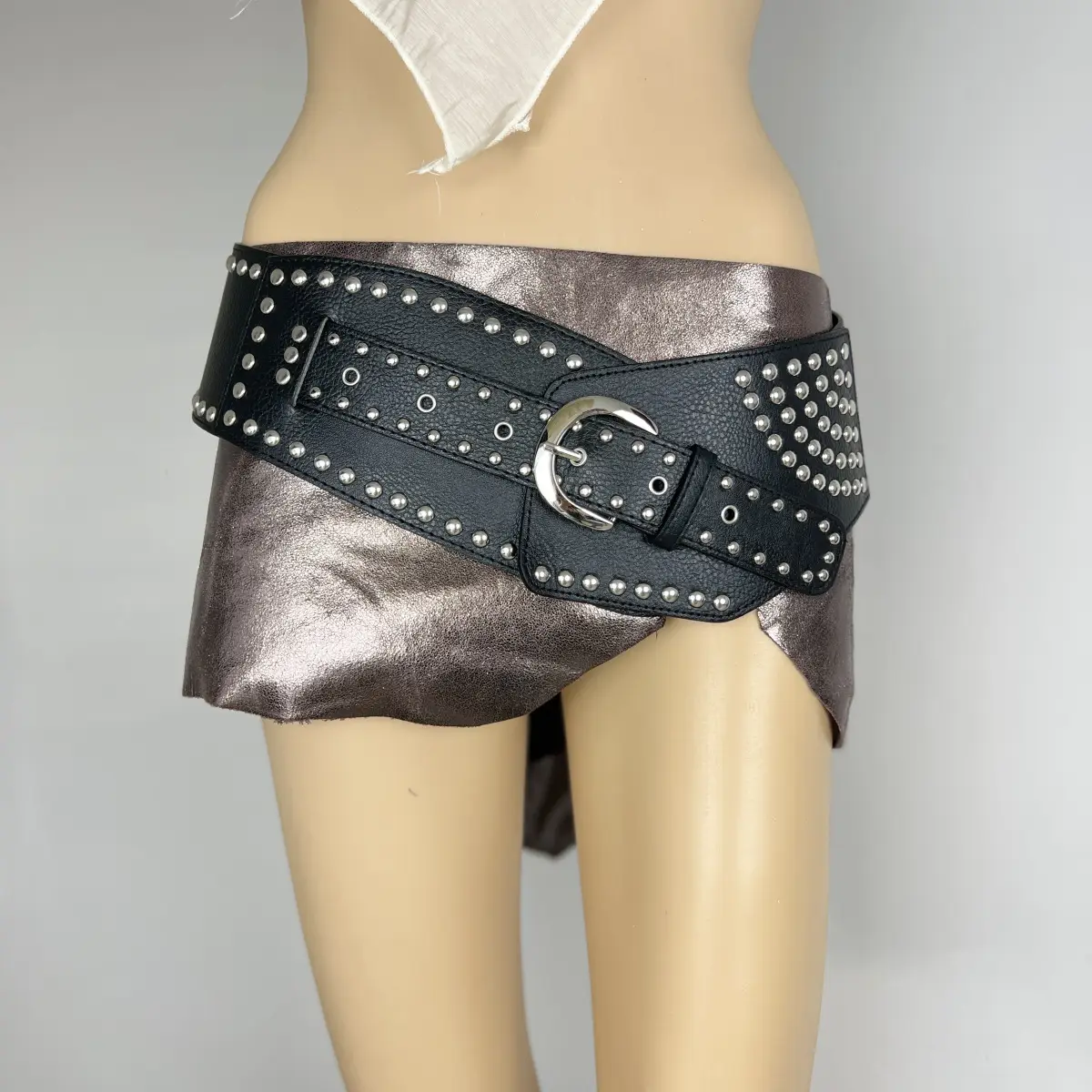 New Y2K Rivet Punk Wide Belt for Hot Girl Fashion — feature 11