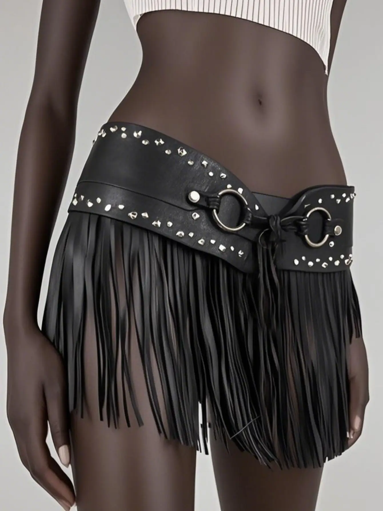 New Y2K Rivet Punk Wide Belt for Hot Girl Fashion — feature 26