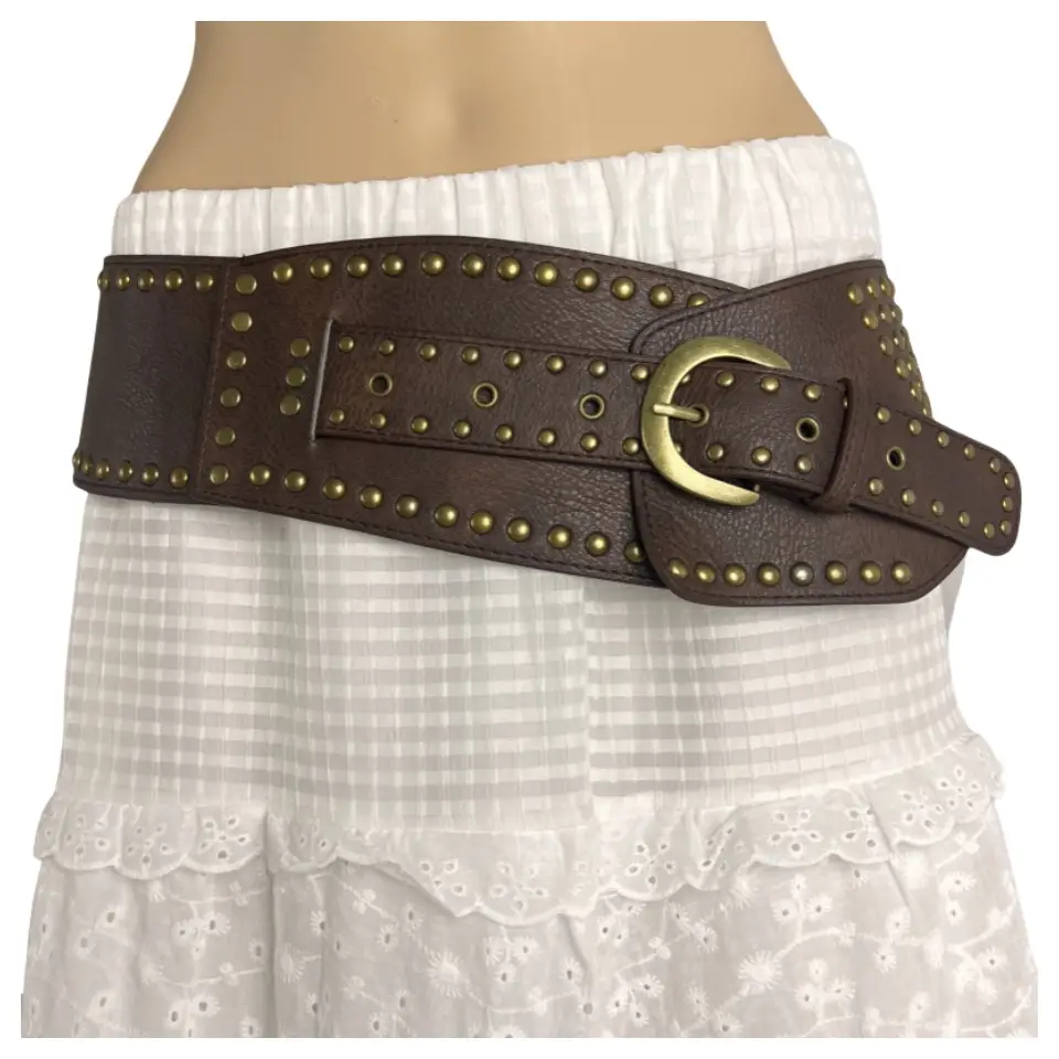 New Y2K Rivet Punk Wide Belt for Hot Girl Fashion — feature 8
