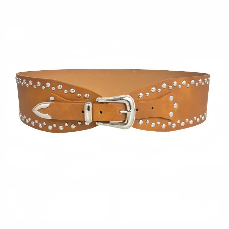 New Y2K Rivet Punk Wide Belt for Hot Girl Fashion