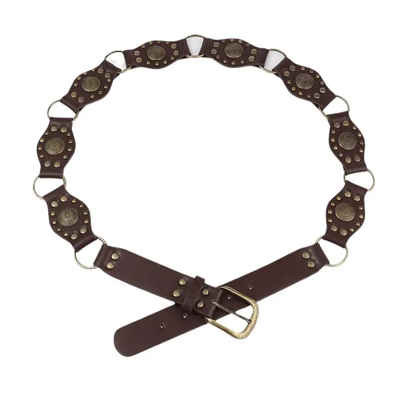 New Y2K Rivet Punk Wide Belt for Hot Girl Fashion