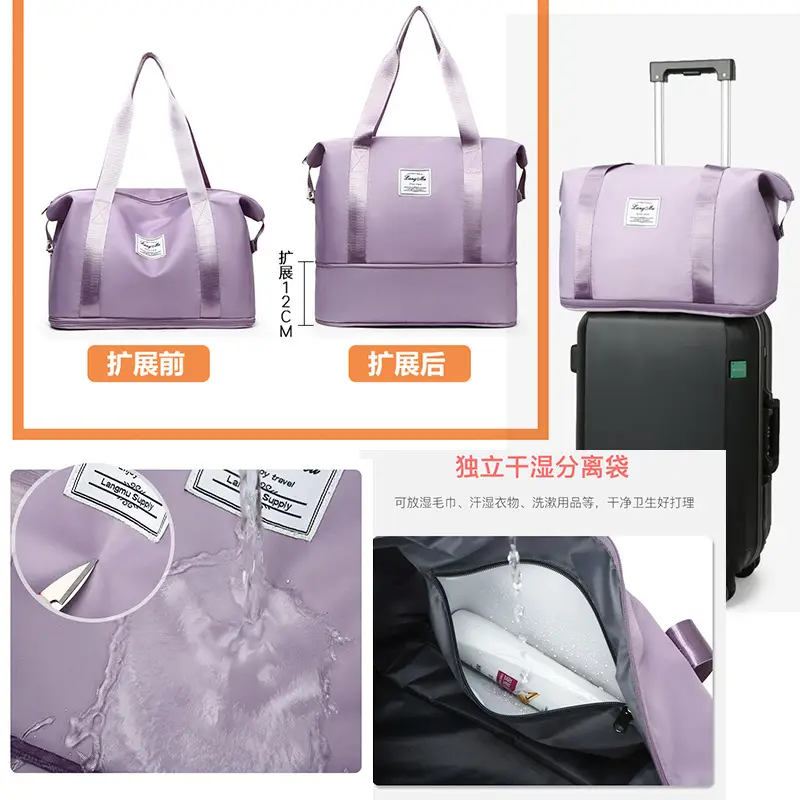 Custom Printed Logo Travel Bag Large Capacity Outdoor Travel Bag Luggage Bag Satchel Shoulder Bag Fitness Bag - Image 9
