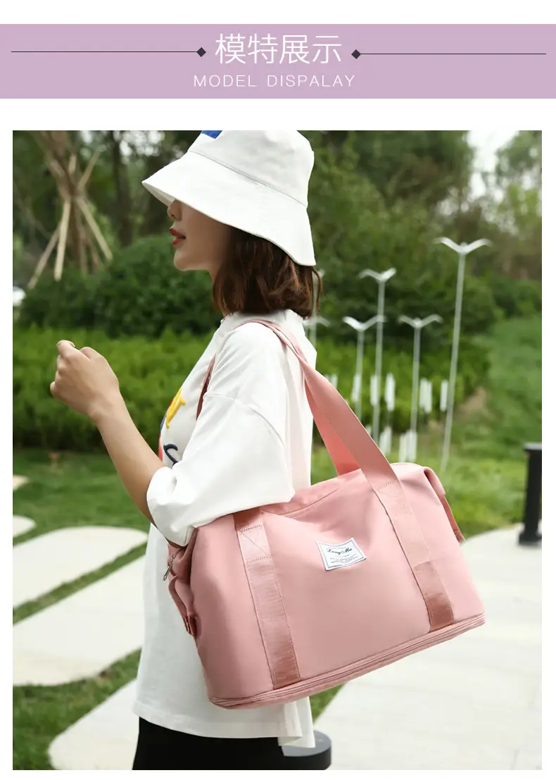 Custom Printed Logo Travel Bag Large Capacity Outdoor Travel Bag Luggage Bag Satchel Shoulder Bag Fitness Bag — feature 17