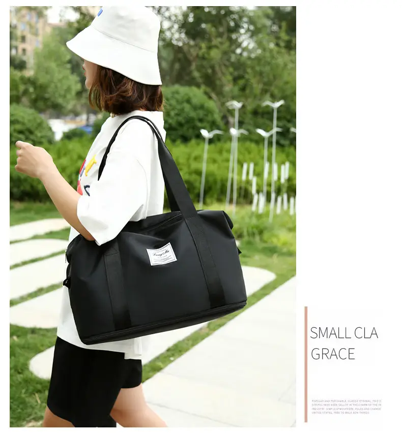 Custom Printed Logo Travel Bag Large Capacity Outdoor Travel Bag Luggage Bag Satchel Shoulder Bag Fitness Bag — feature 19