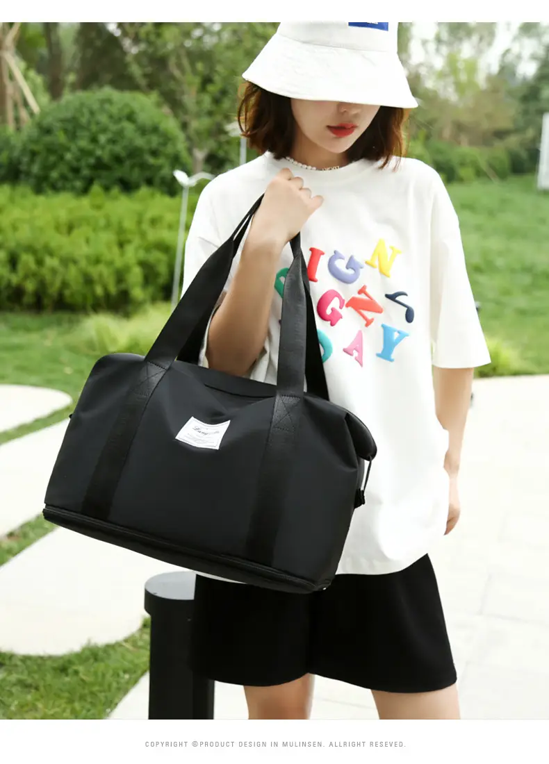 Custom Printed Logo Travel Bag Large Capacity Outdoor Travel Bag Luggage Bag Satchel Shoulder Bag Fitness Bag — feature 21
