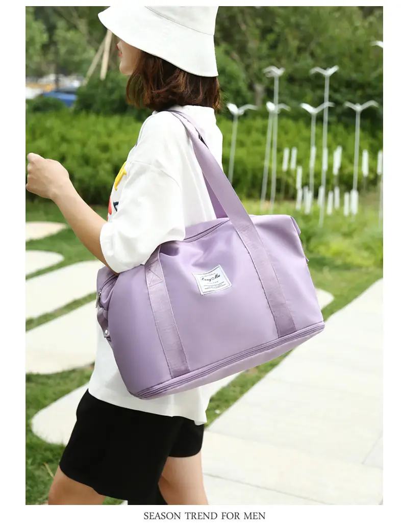 Custom Printed Logo Travel Bag Large Capacity Outdoor Travel Bag Luggage Bag Satchel Shoulder Bag Fitness Bag — feature 23