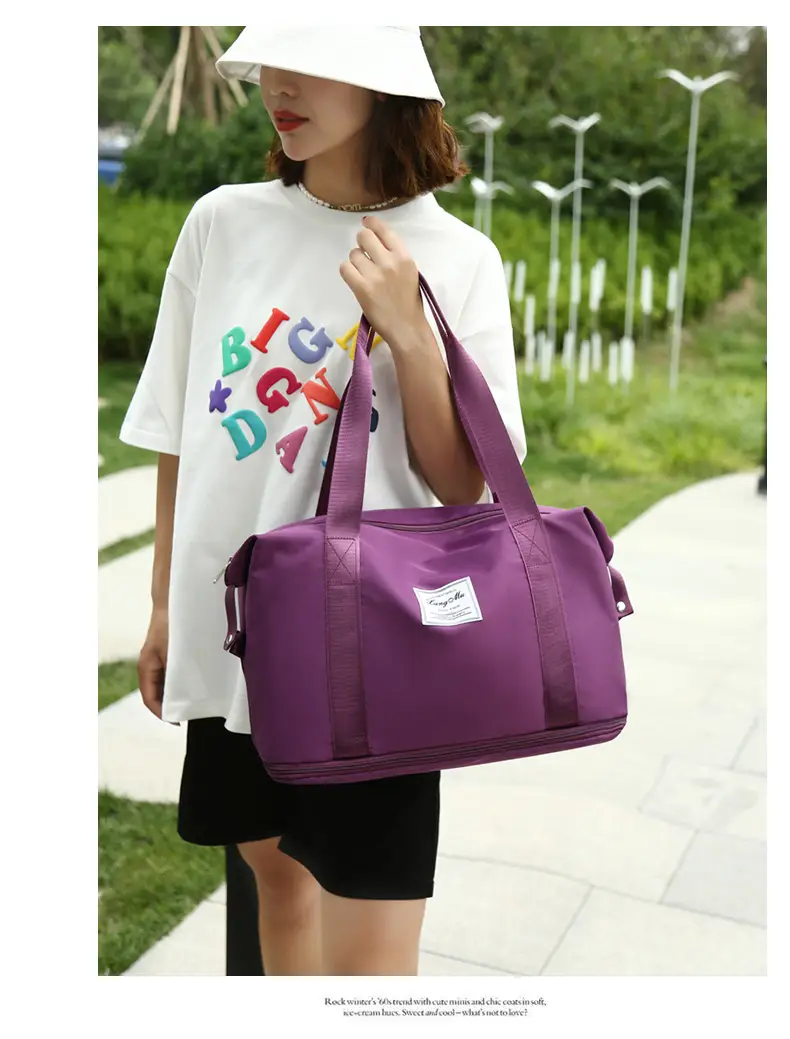Custom Printed Logo Travel Bag Large Capacity Outdoor Travel Bag Luggage Bag Satchel Shoulder Bag Fitness Bag — feature 25