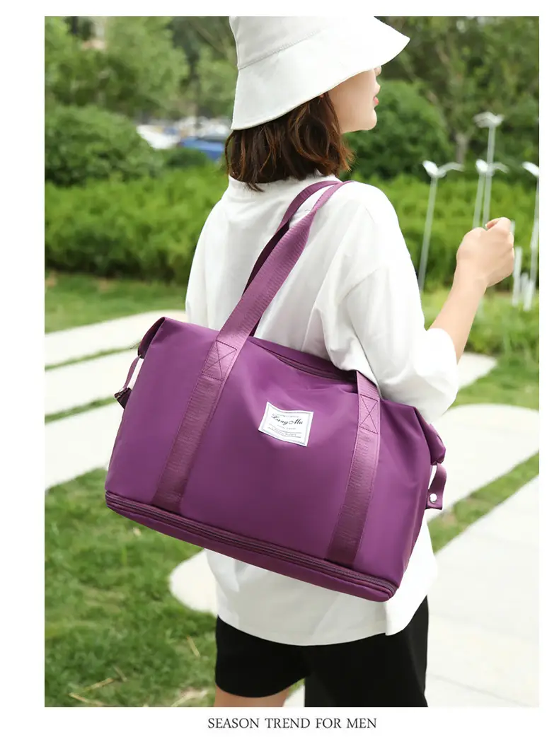 Custom Printed Logo Travel Bag Large Capacity Outdoor Travel Bag Luggage Bag Satchel Shoulder Bag Fitness Bag — feature 26