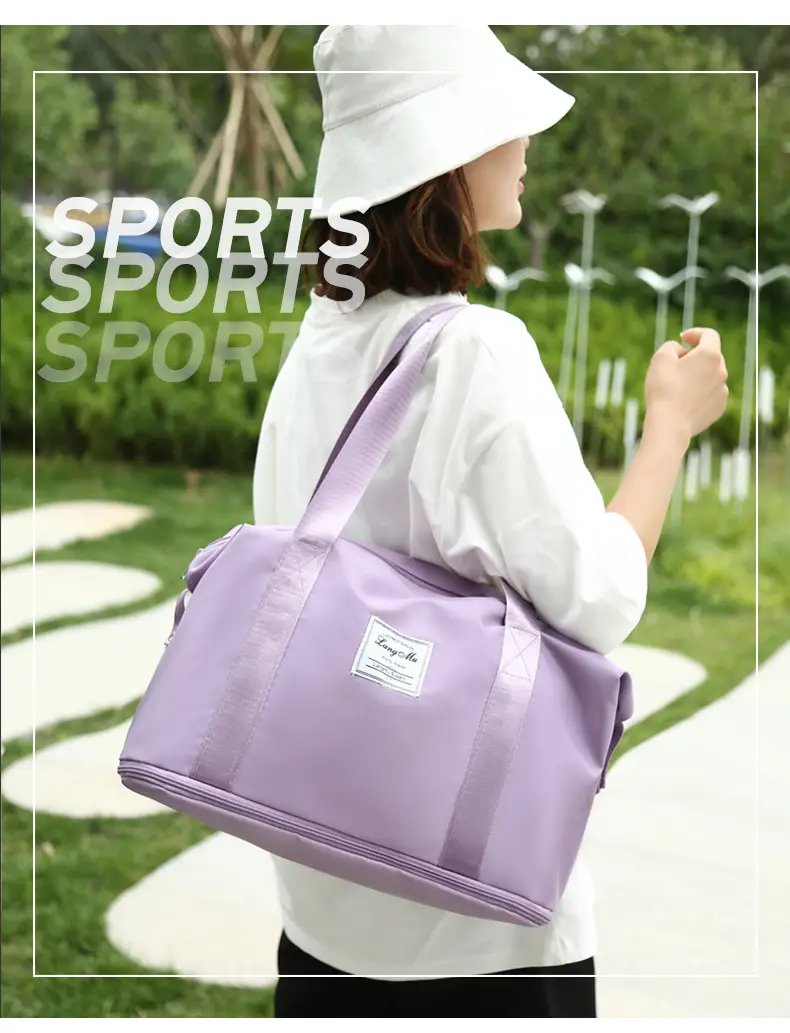 Custom Printed Logo Travel Bag Large Capacity Outdoor Travel Bag Luggage Bag Satchel Shoulder Bag Fitness Bag — feature 4