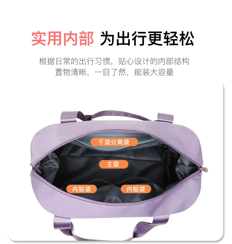 Custom Printed Logo Travel Bag Large Capacity Outdoor Travel Bag Luggage Bag Satchel Shoulder Bag Fitness Bag — feature 8