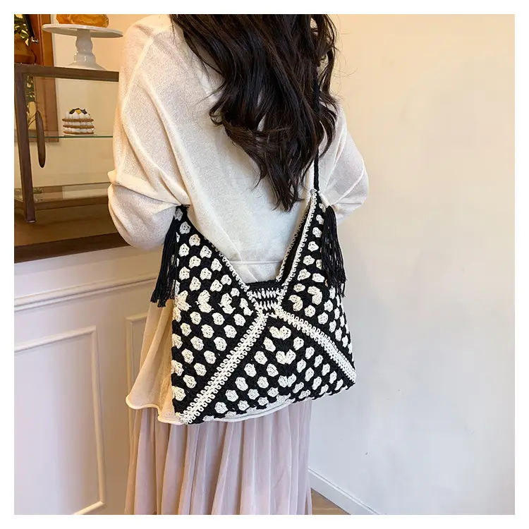 Women Crossbody Bag Beige Woven 2025 Summer — feature 18