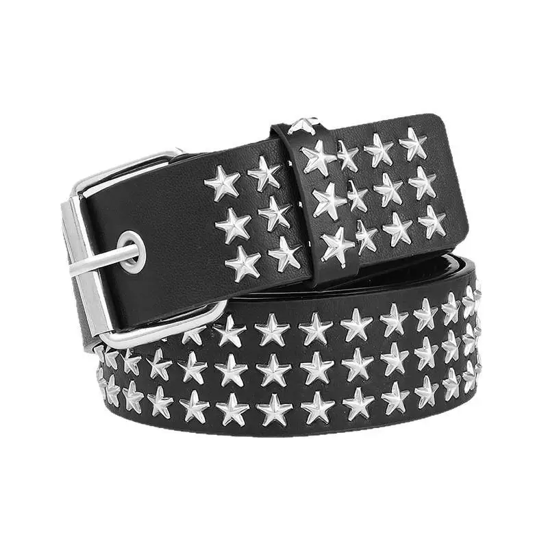 Women's Rivet Belt with 5-Point Star Decor - Image 7
