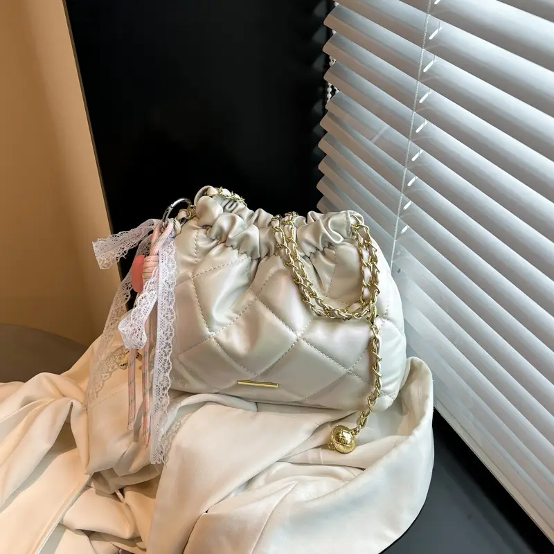 Quilted Chain Bucket Bag for Women 2025 New Fashion - Image 6