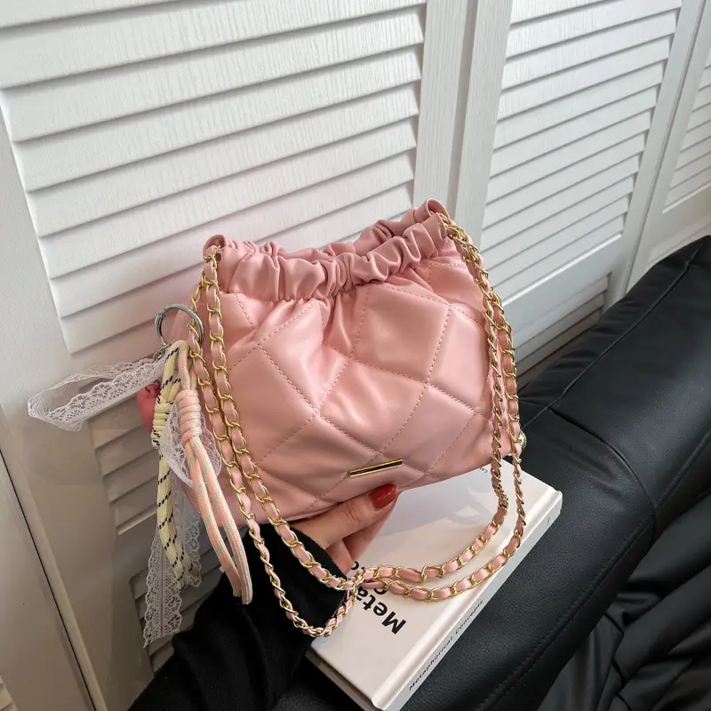 Quilted Chain Bucket Bag for Women 2025 New Fashion - Image 8