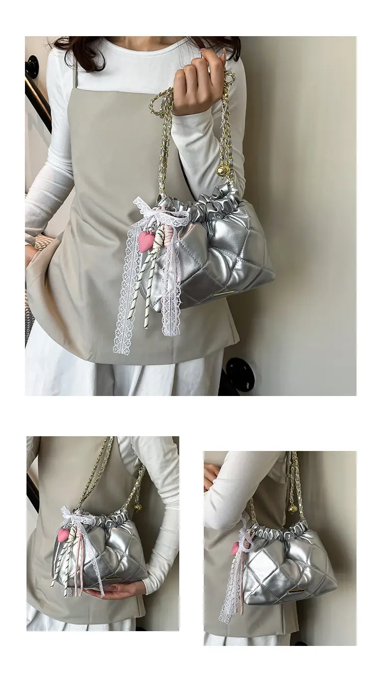 Quilted Chain Bucket Bag for Women 2025 New Fashion — feature 11