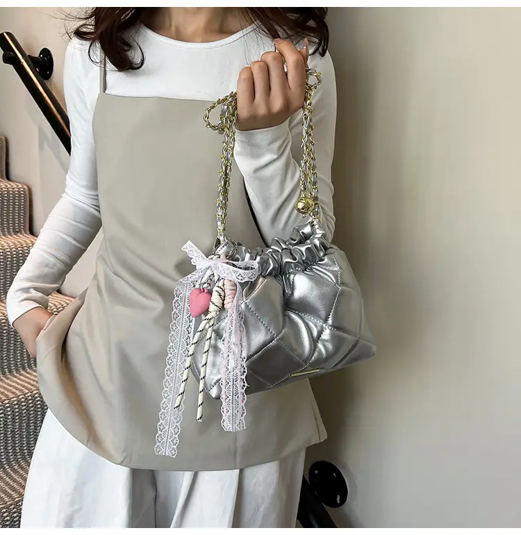 Quilted Chain Bucket Bag for Women 2025 New Fashion — feature 18
