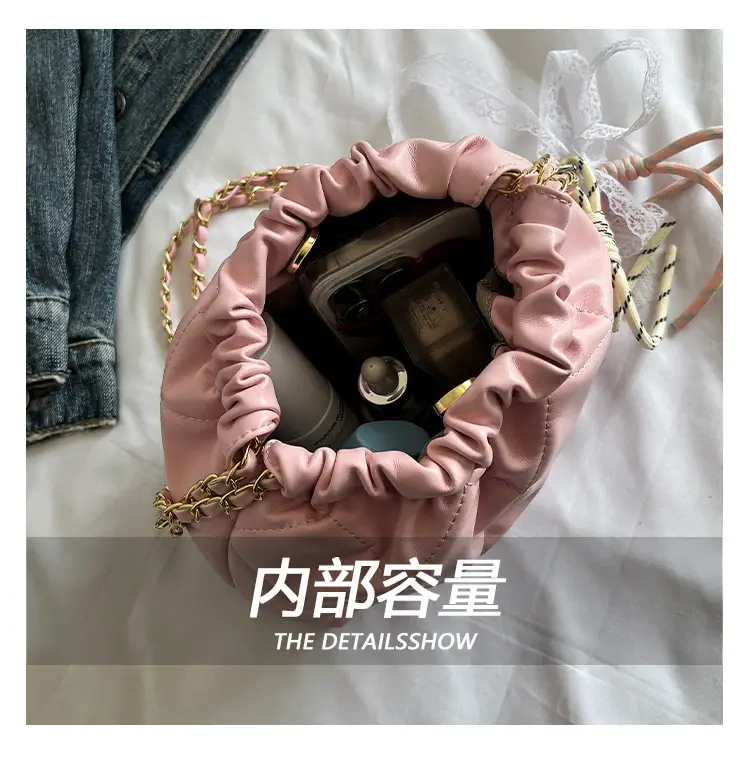 Quilted Chain Bucket Bag for Women 2025 New Fashion — feature 4