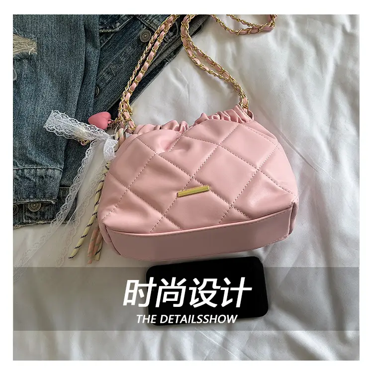 Quilted Chain Bucket Bag for Women 2025 New Fashion — feature 6