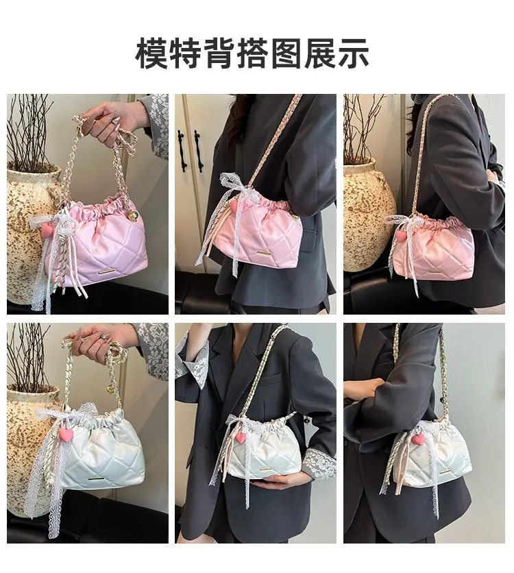 Quilted Chain Bucket Bag for Women 2025 New Fashion — feature 7