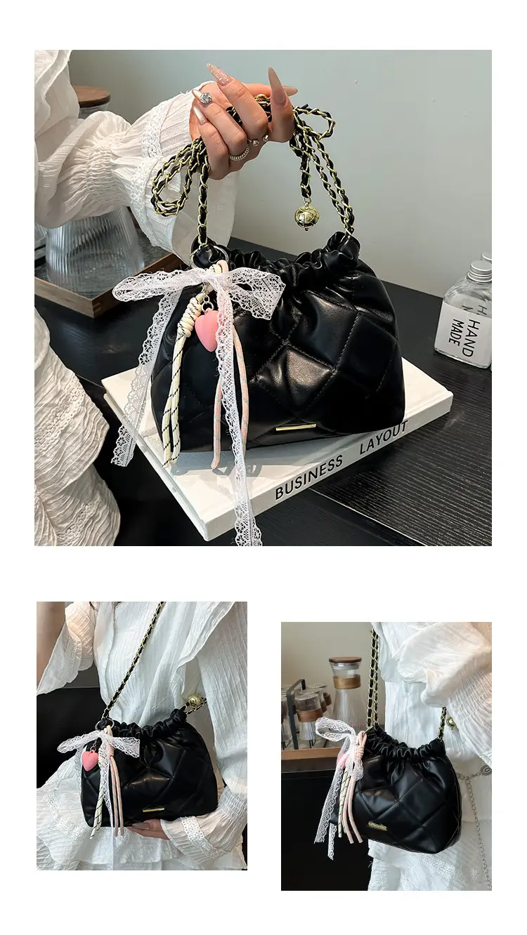 Quilted Chain Bucket Bag for Women 2025 New Fashion — feature 9