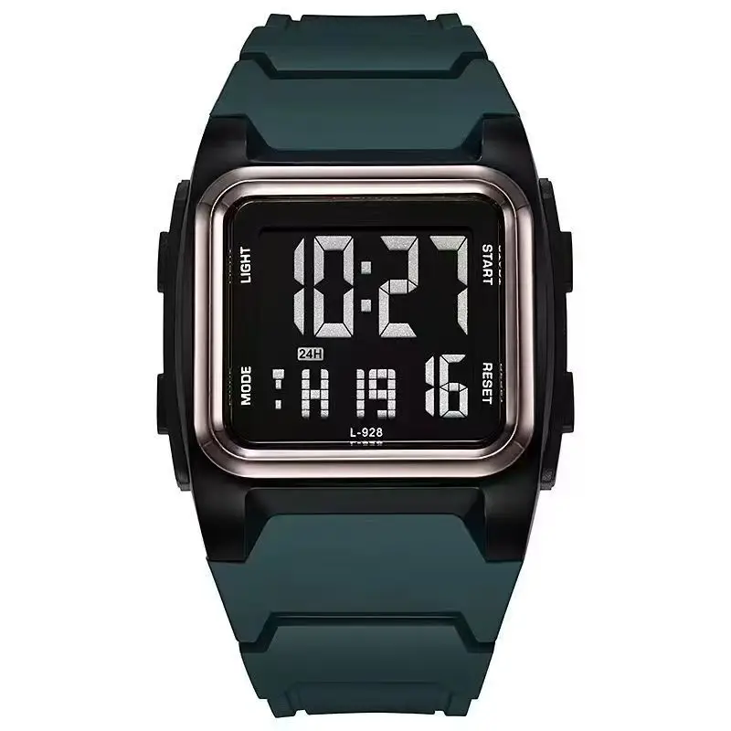Men Square Digital Watch with Luminous Strap — feature 1