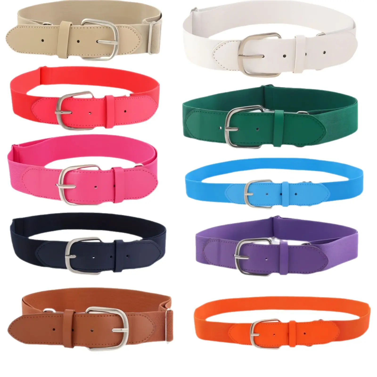 Pink Elastic Baseball Belt for Youth & Students