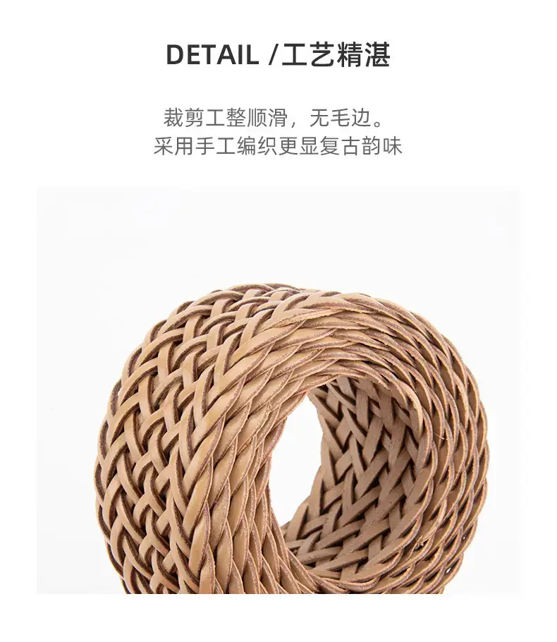 Black Woven Women's Belt with Buckle — feature 7