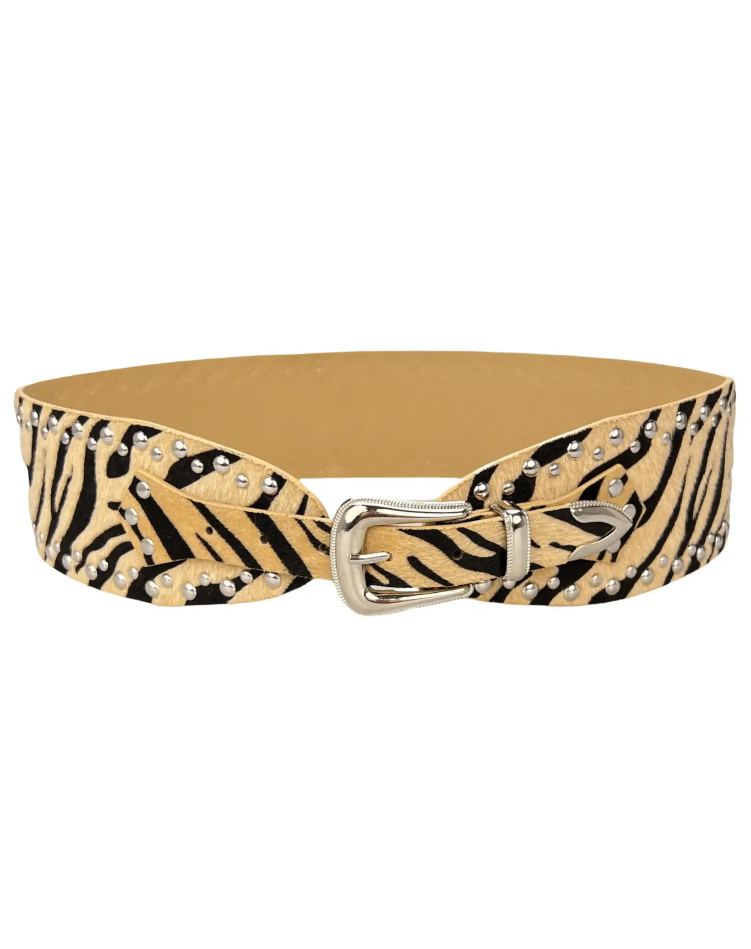 Black Rivet Belt for Girls, 195g, 8cm Width — feature 2