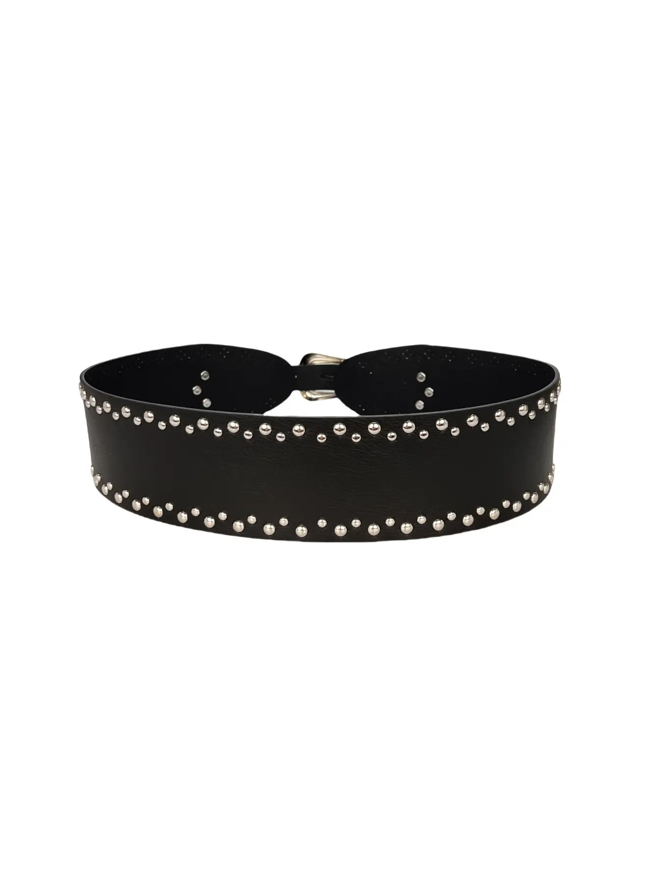 Black Rivet Belt for Girls, 195g, 8cm Width — feature 8
