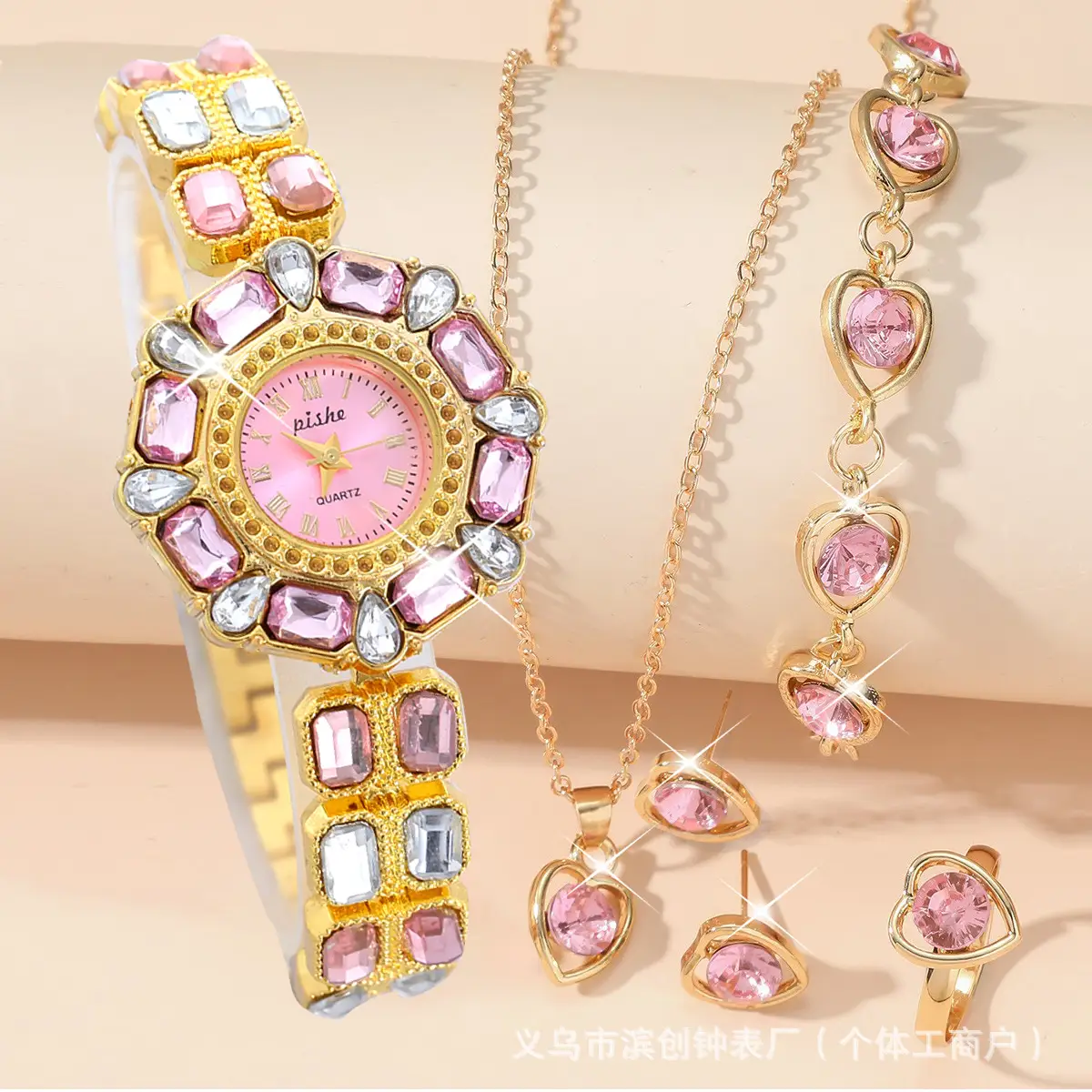 Red Gemstone Women's Cross-border Quartz Watch - Image 11
