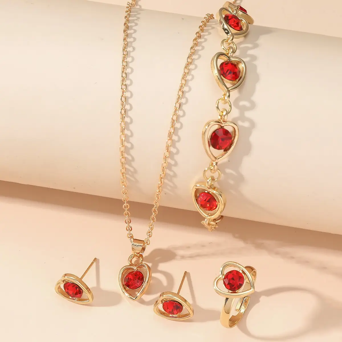 Red Gemstone Women's Cross-border Quartz Watch - Image 14