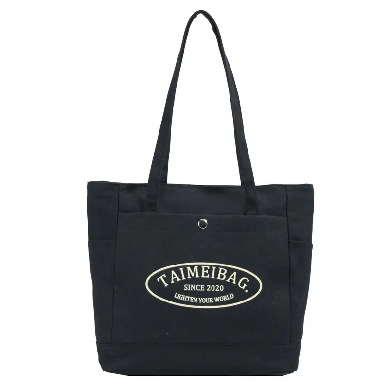White Canvas Student Commuter Bag Large Capacity One Shoulder - Image 8