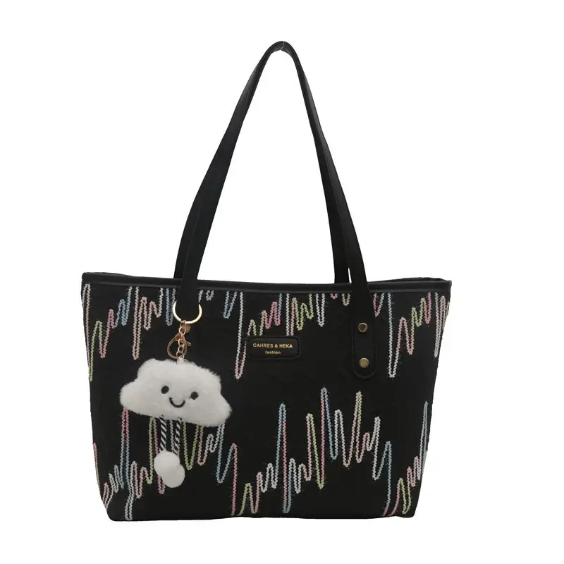 Women Korean Style Ins Tote Bag with Cute Bear Design — feature 7