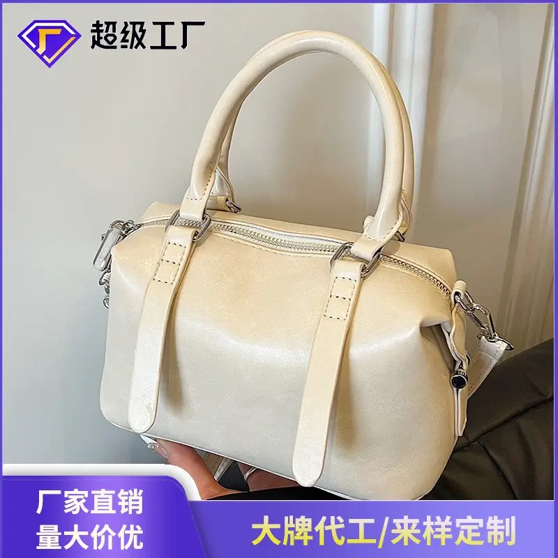 Light Blue Leather Handbag for Women 2026