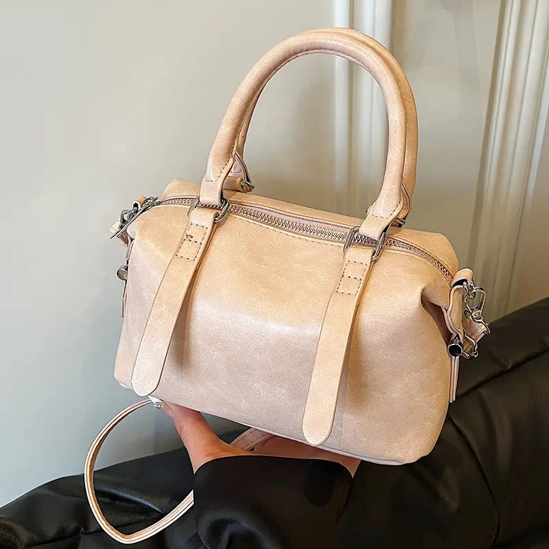 Light Blue Leather Handbag for Women 2026