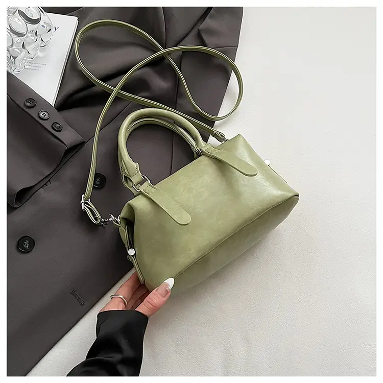 Light Blue Leather Handbag for Women 2026
