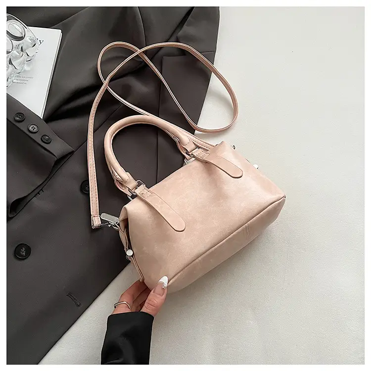 Light Blue Leather Handbag for Women 2026